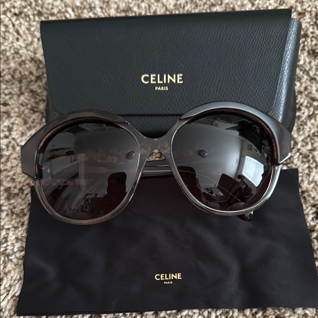 Authentic Celine Triomphe Sunglasses (Brown Tortoise)